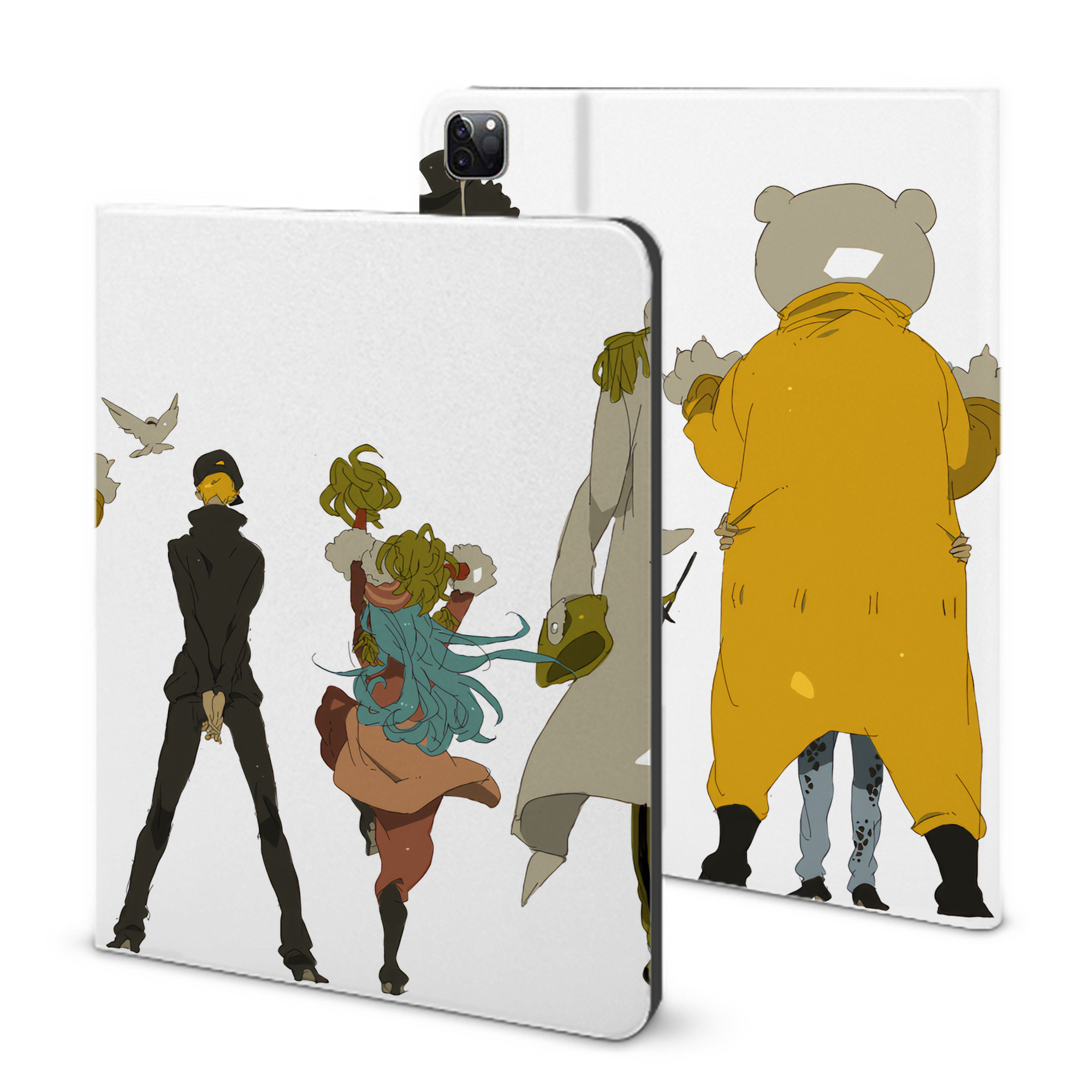 ワンピース ONE PIECE IPad ケース ブック型 PUレザー TPU 耐衝撃 軽量 薄型 ペン収納なし 全面保護 IPad 各モデル対応